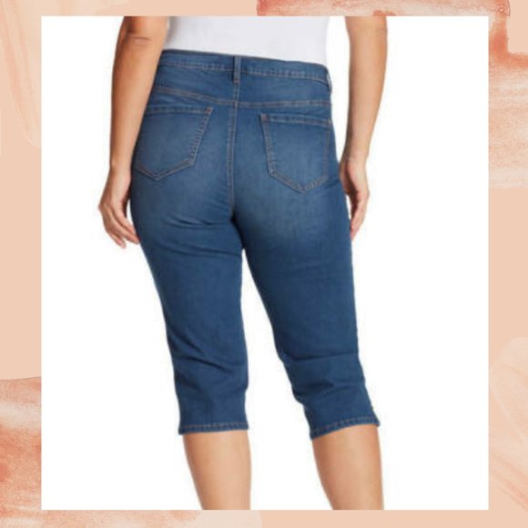 NWT Gloria Vanderbilt Med Light Wash Amanda Capri - Picture 2 of 4